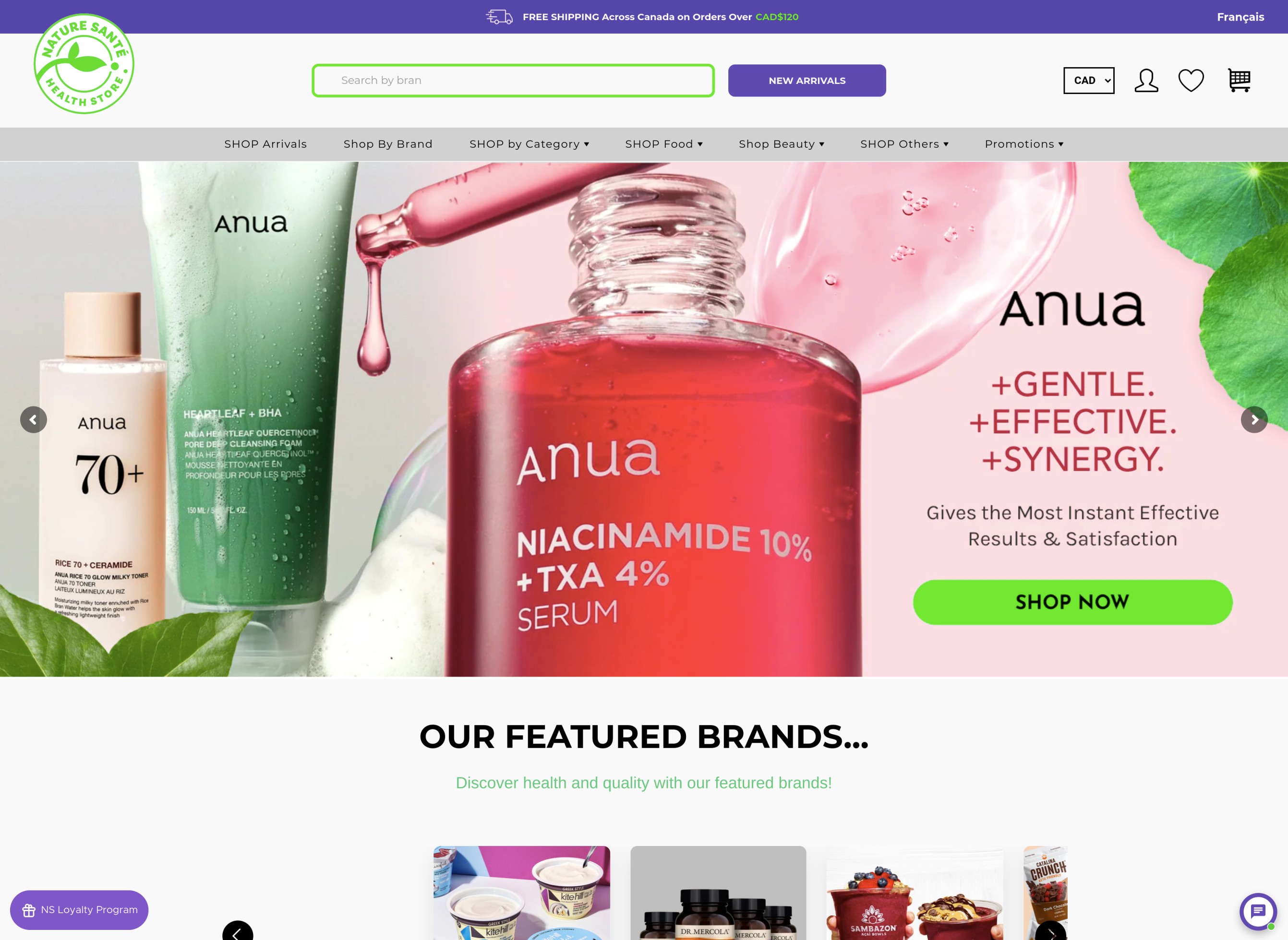 Nature Sante E-Commerce Store